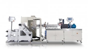 Small Laboratory Twin Screw Extrusion Three Roll Calendering Line