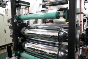 Rubber extrusion calendering & laminating line-rolls