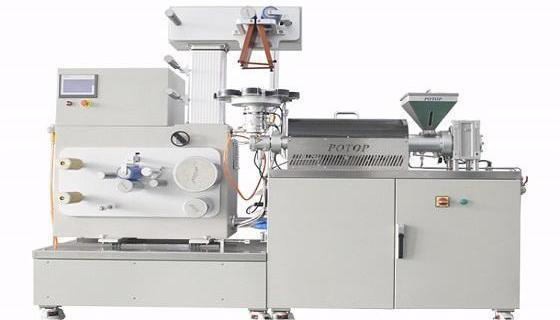 Casting and plastic film blowing machine for lab